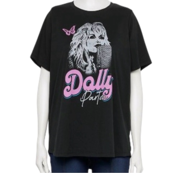 Dolly Parton Graphic Tee Oversized Concert Shirt Black Plus Size 3 - Picture 1 of 4